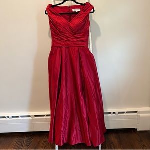 Red bridesmaids dress